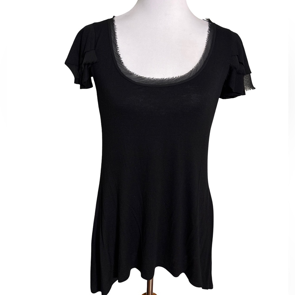 B’ Leev Chic Black Scoop Neck Women's Blouse